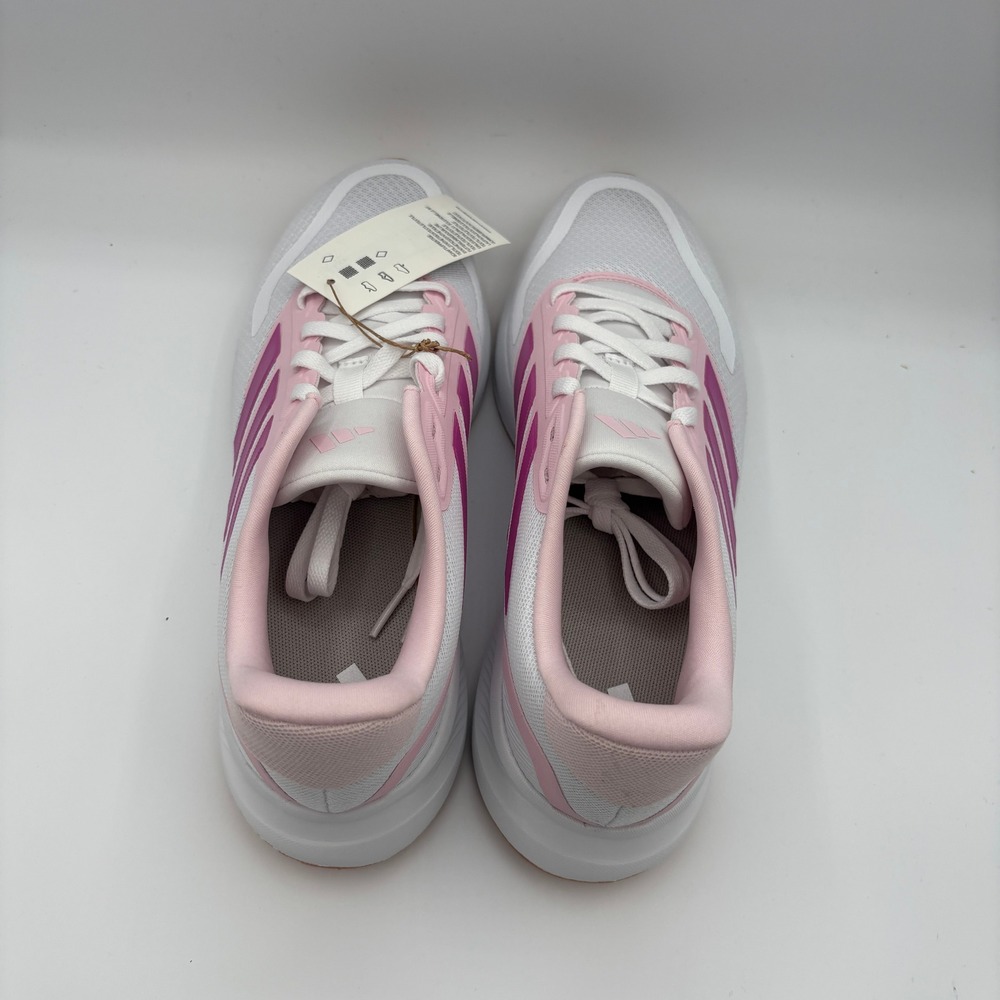 Adidas Runfalcon 5 J Shoes Kids Size 7 White Pink Running JP9396 - Picture 5 of 8
